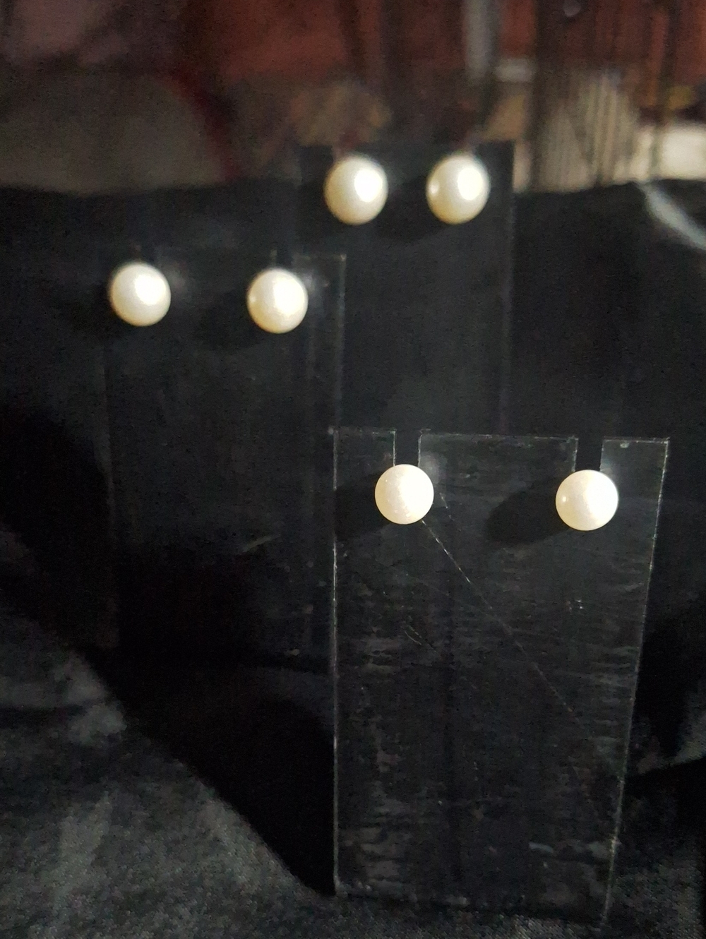 Classic White Pearl Stud Earrings - Women Jewelry